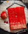 JK 228 Pure Simmer Chiffon Jacquard Saree Best Wholesale Shop In Surat